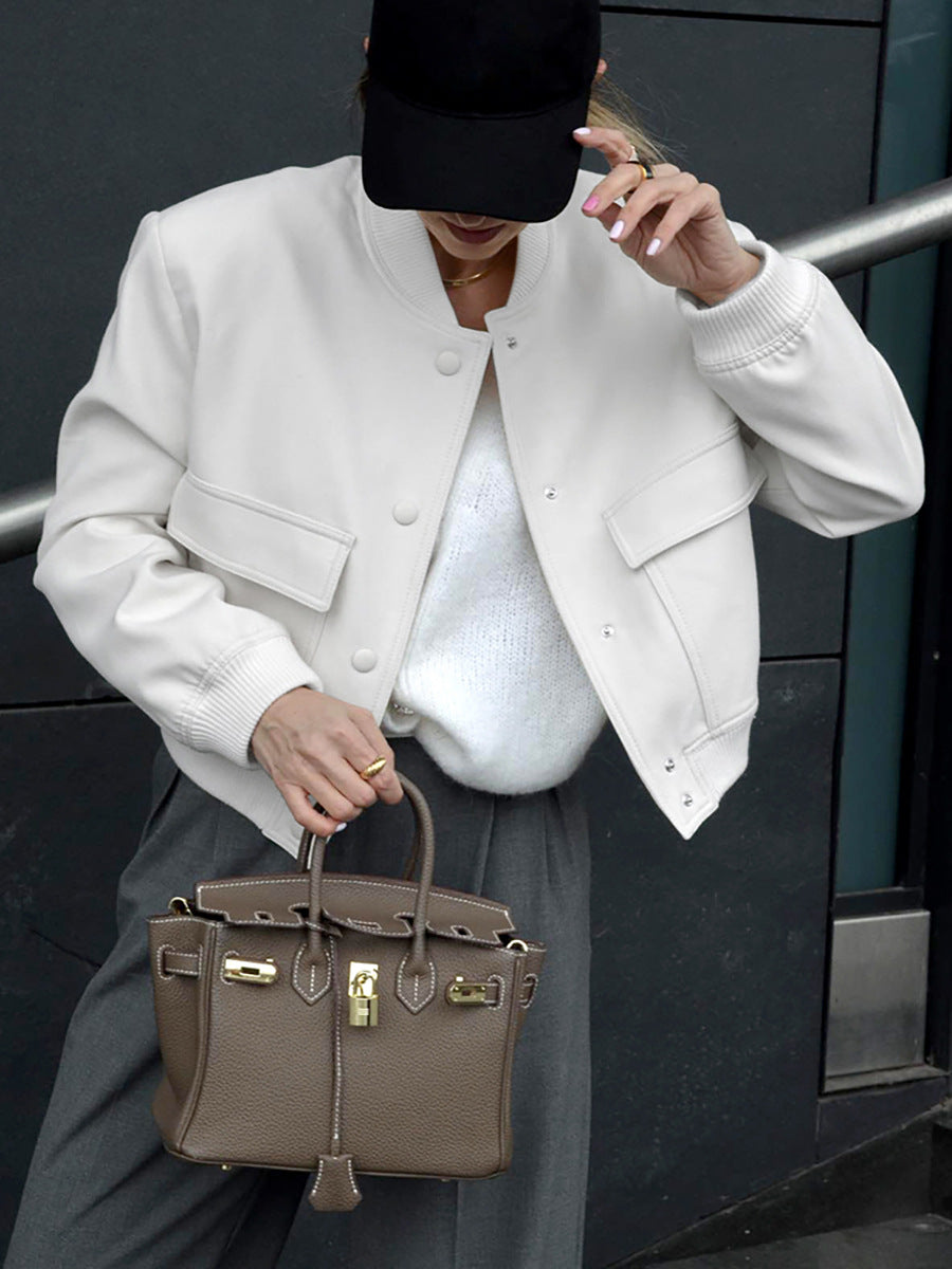 Women's Fashion Casual Long Sleeve Cotton Short Coat