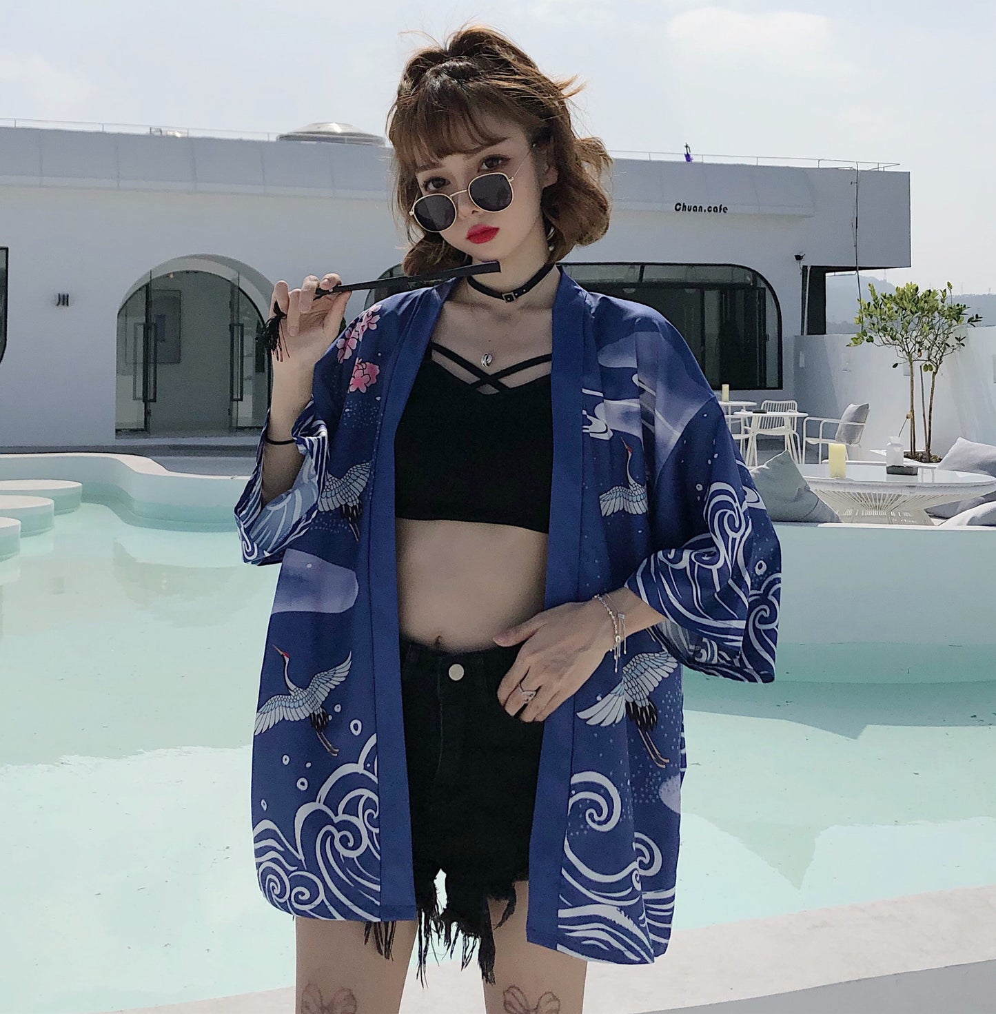 Retro Clan Style Improved Japanese Style Kimono Sunscreen Clothes Couple Bathrobe Pajamas Jacket Tide
