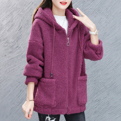 Lamb Wool Sweater Women Plus Velvet Thick And Loose