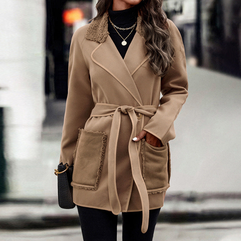 Women's Reversible Brown Wool Coat