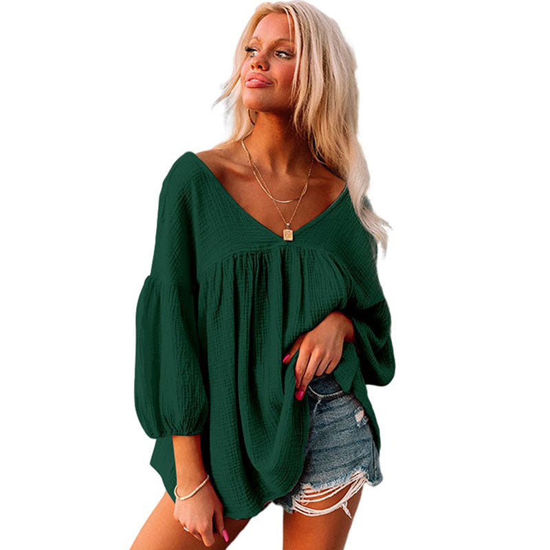Fashion Solid Color Loose Pullover
