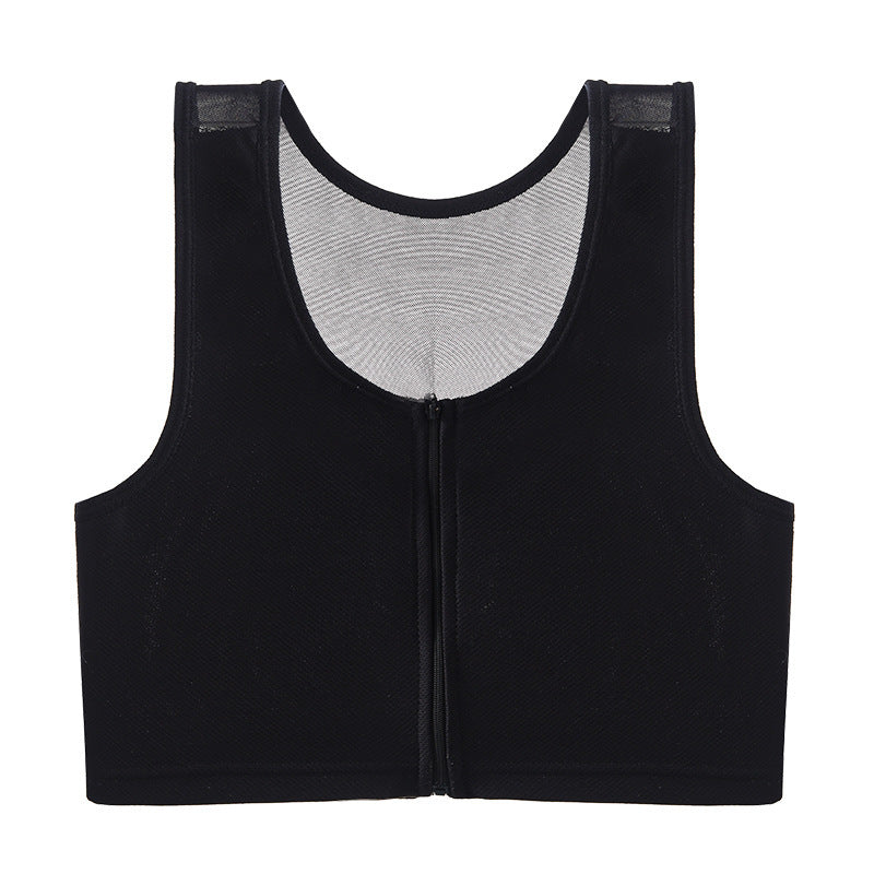 Women's Fashion Simple And Seamless Thin Chest Zipper Sports Shockproof Vest