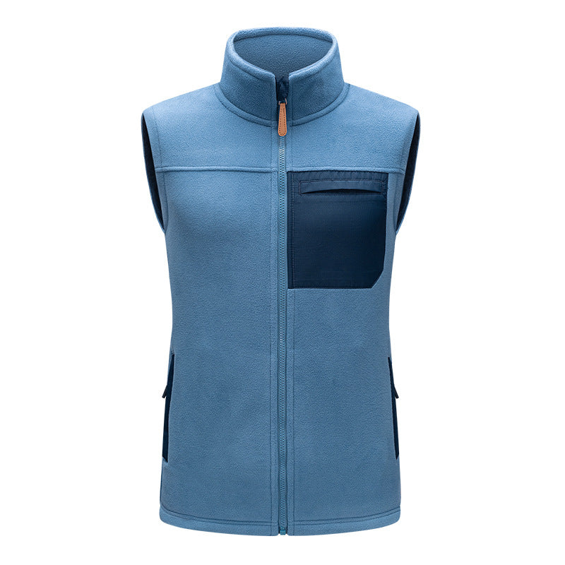Women's Fashion Outdoor Casual Polar Fleece Thermal Stand Collar Vest