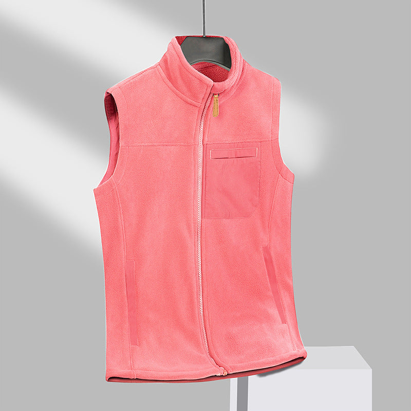Women's Fashion Outdoor Casual Polar Fleece Thermal Stand Collar Vest