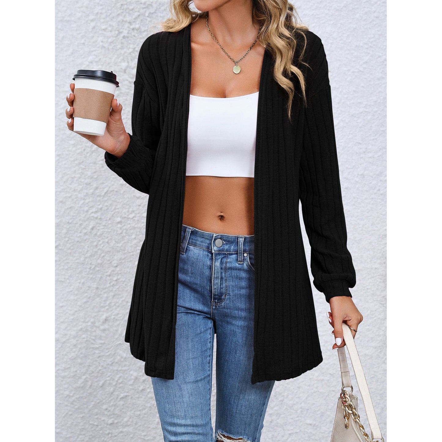 Women's Fashion Loose Casual Style Cardigan Cape Top