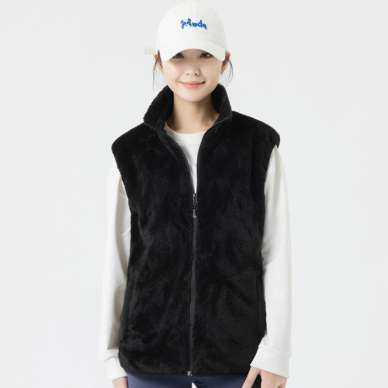 Men's And Women's Fashion Casual Stand Collar Self-heating Vest