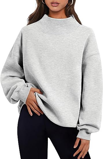 Pullover Sweatshirt Solid Color Loose Tops Round Neck Hoodie Women Thick Clothing